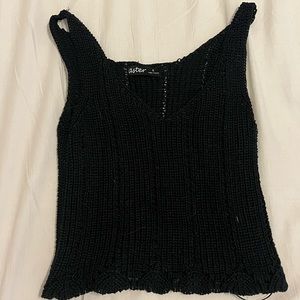 Black knit tank